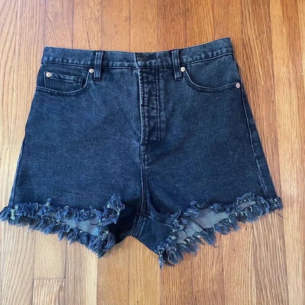BBJ LA | black high waist button fly shorts 6/28
